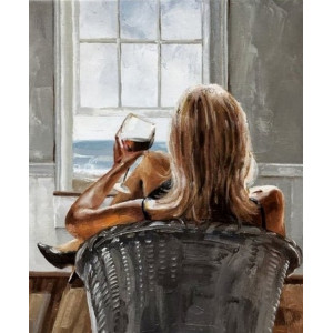 Картина по номерам "Девушка в кресле у окна"