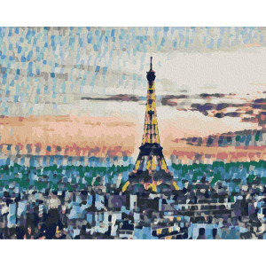 Картина по номерам "Эйфелева башня на закате"
