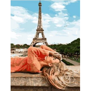 Картина по номерам "Красавица в Париже"