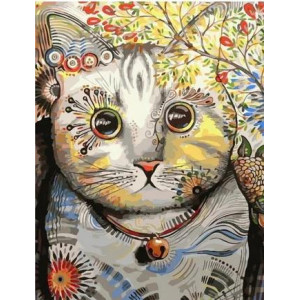 Картина по номерам "Расписная кошка"