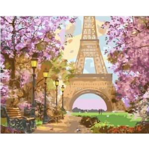 Картина по номерам "Париж весной"