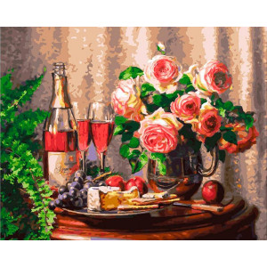 Картина по номерам "Розовое шампанское"