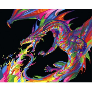Картина по номерам "Радужный дракон"