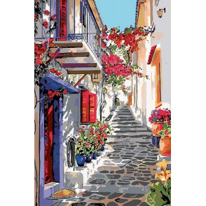 Картина по номерам "Балкончики в цветах"