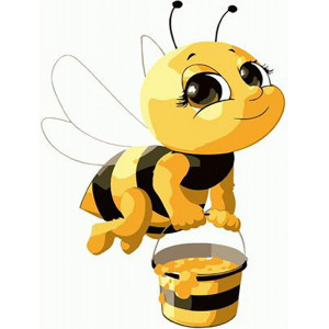 Картина по номерам "Трудолюбивая пчелка"