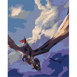 Картина по номерам "Верхом на драконе"