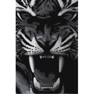 Картина по номерам "Тигриный оскал"