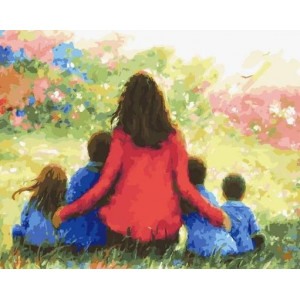 Картина по номерам "Счастье быть мамой"