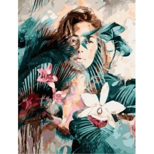 Картина по номерам "Девушка в цвете"