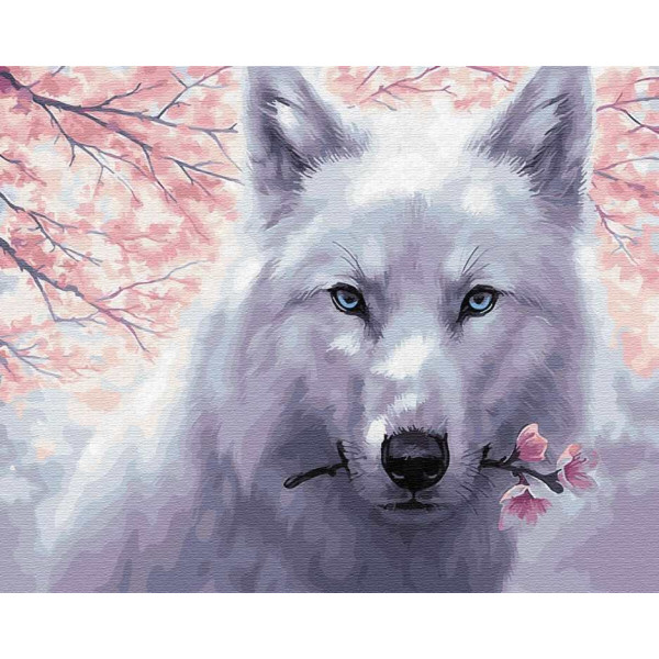 Картина по номерам "Белый волк"