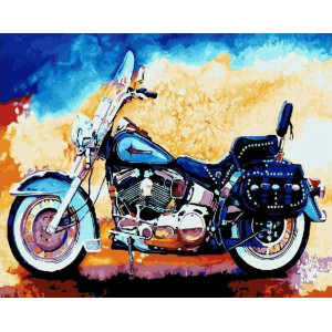 Картина по номерам "Мотоцикл"