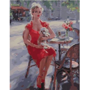 Картина по номерам "Дама с собачкой"