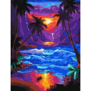 Картина по номерам "Тропический закат"
