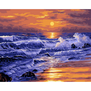 Картина по номерам "Закат над морем"