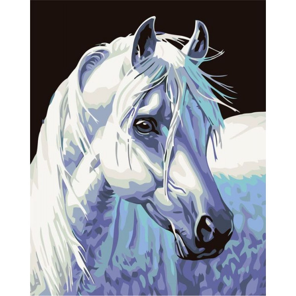 Картина по номерам "Белый конь"