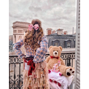 Картина по номерам "Девушка с мишкой в Париже"
