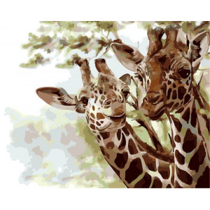 Картина по номерам "Парочка жирафов"
