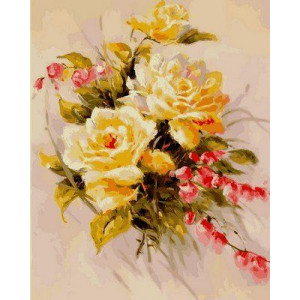 Картина по номерам "Желтые розы"