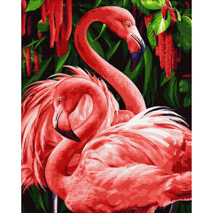 Картина по номерам "Важные фламинго"
