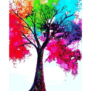 Картина по номерам "Яркое дерево"