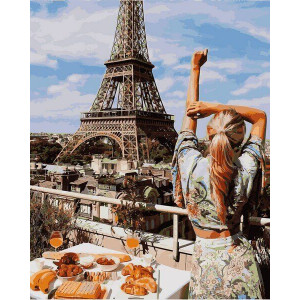 Картина по номерам "Завтрак в Париже"