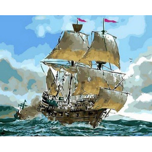 Картина по номерам "Бій кораблів"