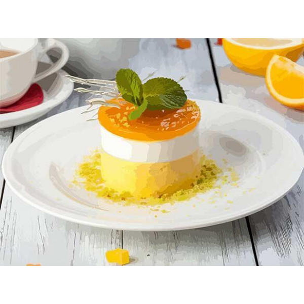 Картина по номерам "Апельсиновый десерт"