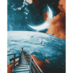 Картина по номерам "Дорога на місяць"