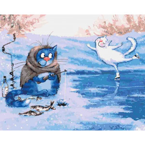 Картина по номерам "Зимова риболовля"