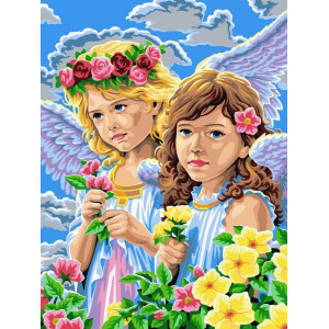 Картина по номерам "Дівчата-ангели"