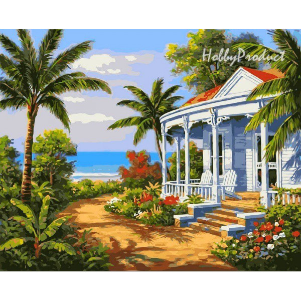 Картина по номерам "Залив в тропиках"
