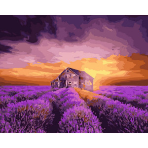 Картина по номерам "Закат над лавандовым полем"