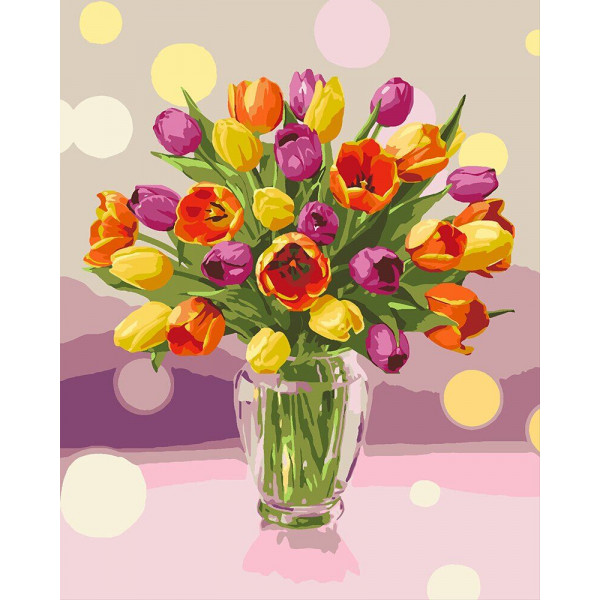 Картина по номерам "Солнечные тюльпаны"