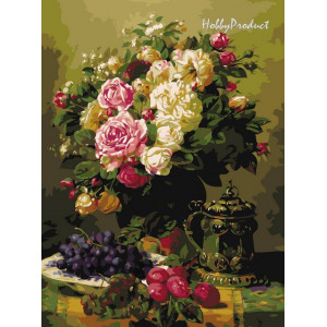Картина по номерам "Натюрморт с букетом цветов"