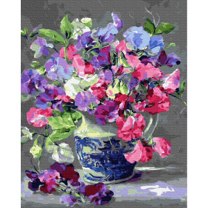 Картина по номерам "Квіти у вазі"