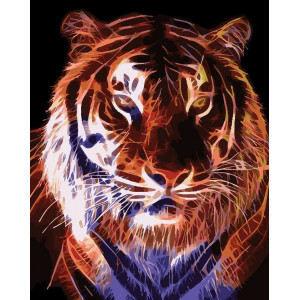 Картина по номерам "Огненный тигр"