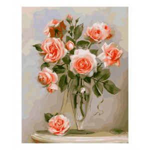 Картина по номерам "Трепетные розы"
