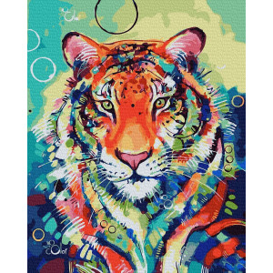 Картина по номерам "Красочный тигр"
