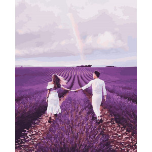 Картина по номерам "Влюблённые на лавандовом поле"