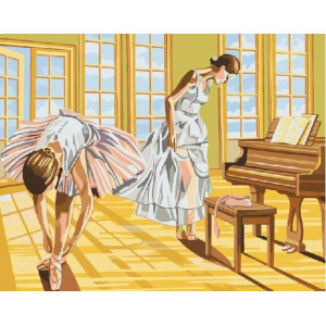 Картина по номерам "Разминка у балерин"