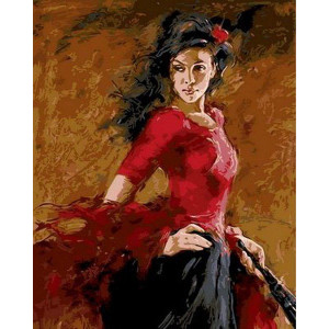 Картина по номерам "Танцовщица фламенко"
