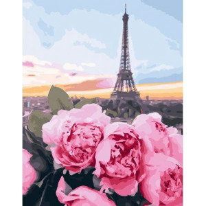 Картина по номерам "Квіти у Парижі"