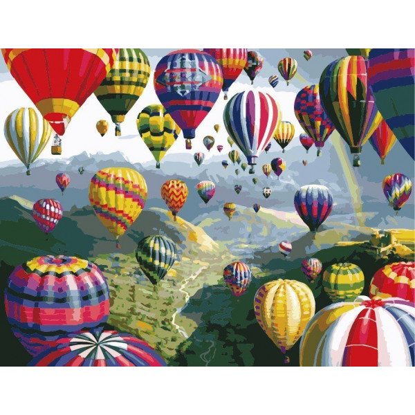 Картина по номерам "Воздушные шары"