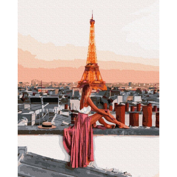 Картина по номерам "Над Парижем"