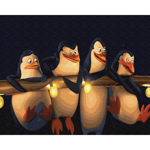 Картина по номерам "Пингвины Мадагаскара"