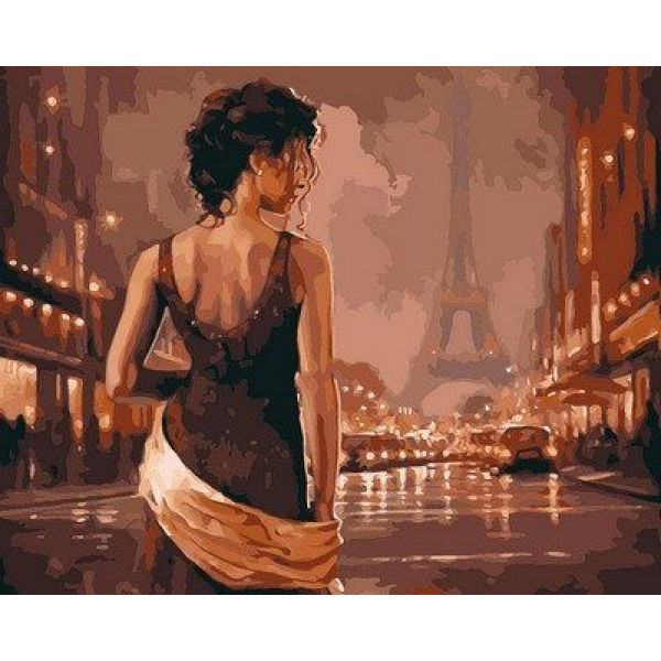Картина по номерам "Париж в старинных тонах"