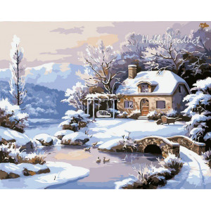 Картина по номерам "Зимовий будиночок"