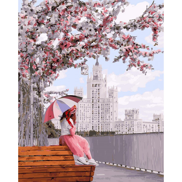 Картина по номерам "Отдых на розовой алее"