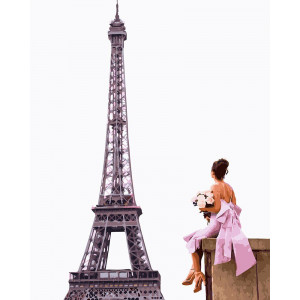 Картина по номерам "Её парижские мечты"
