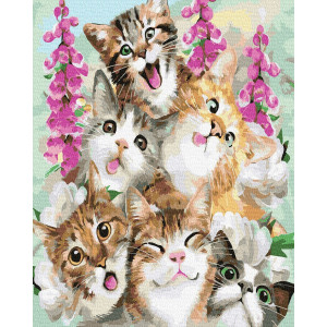 Картина по номерам "Милые котята"